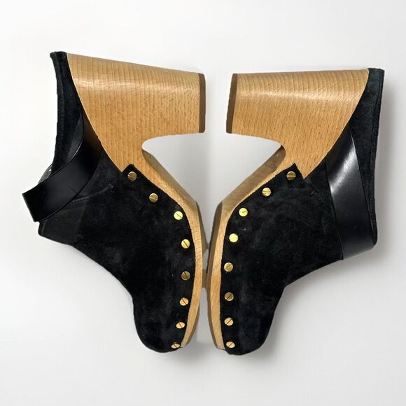 Veronica Beard Dacey Black Suede Mule Clogs Studded Women's Size 8.5 - Picture 7 of 14